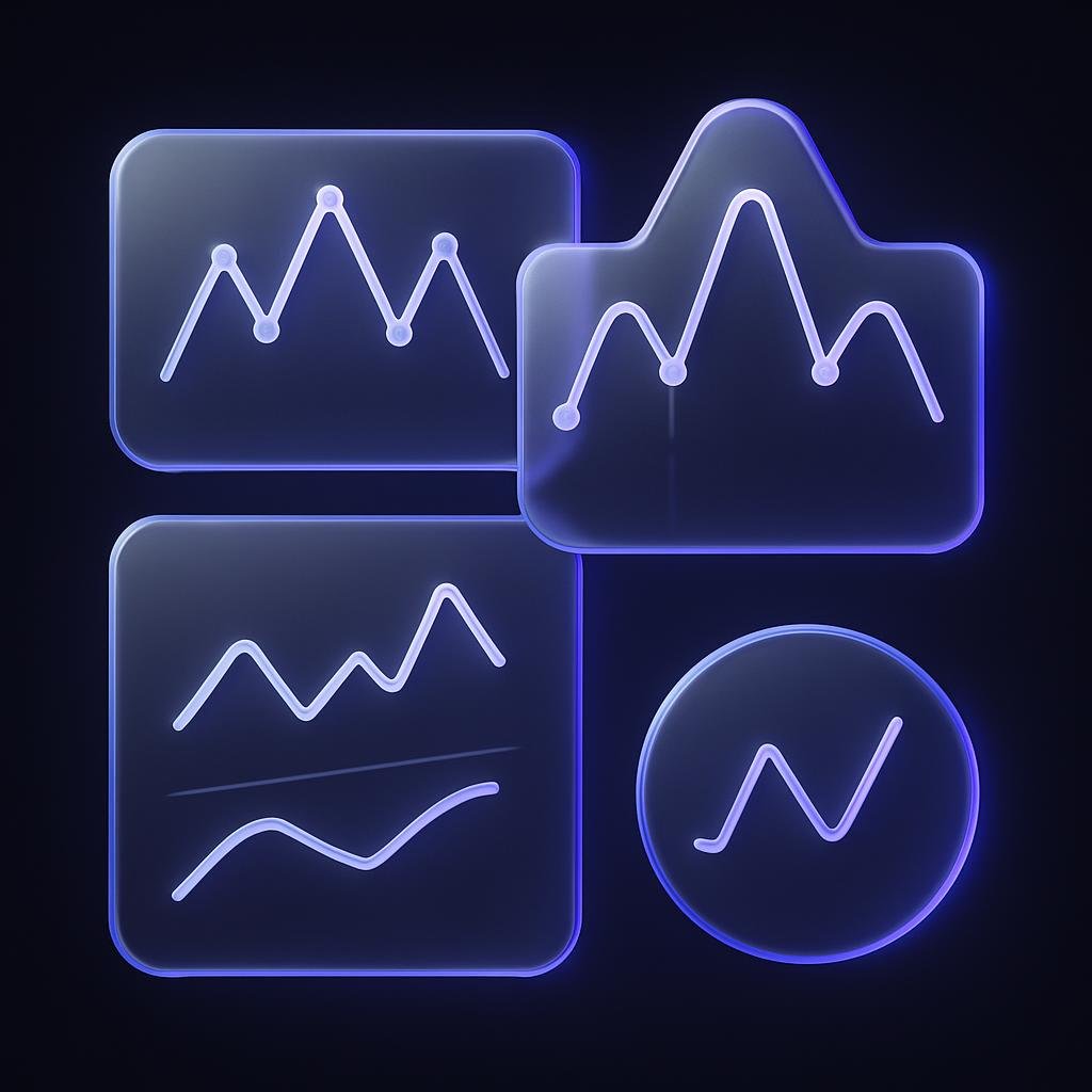 Chart examples of double tops/bottoms and head and shoulders reversal patterns with RSI divergence