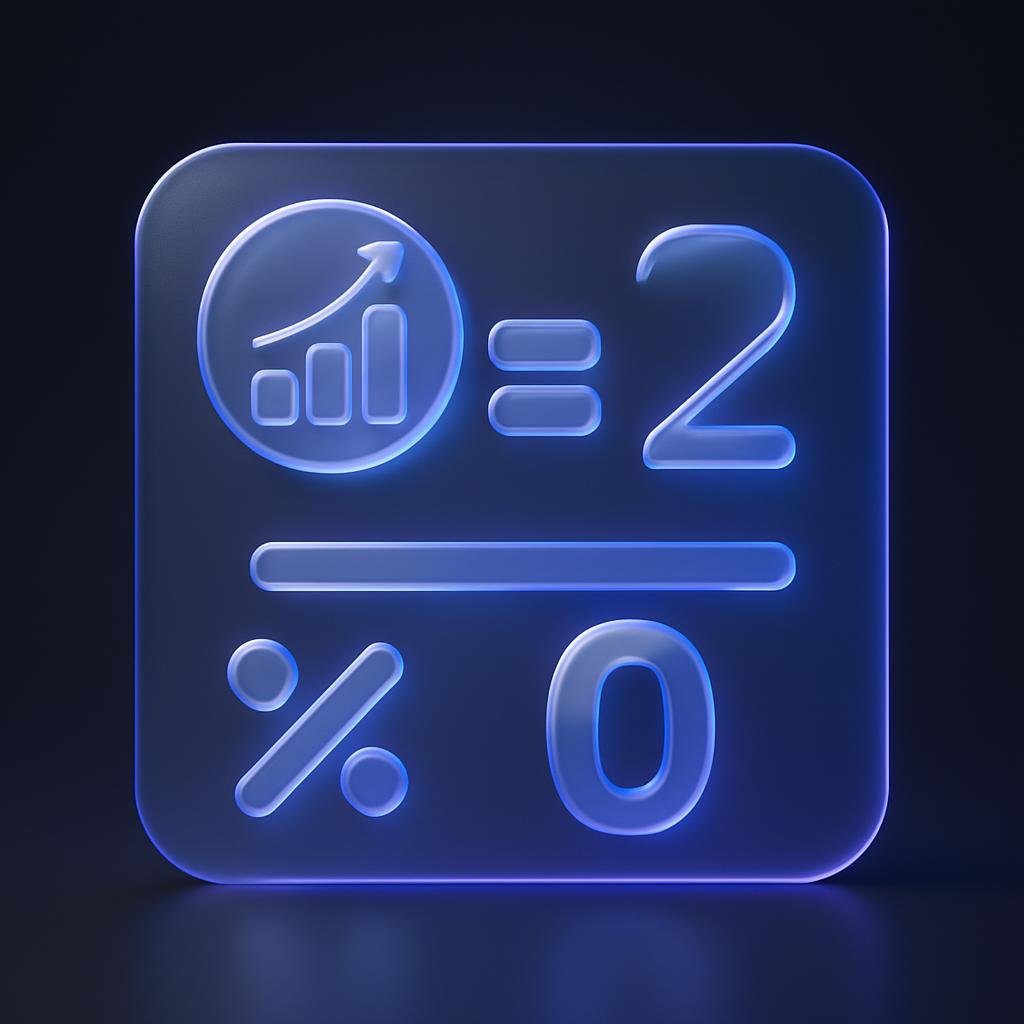 Visual formula representation and calculation example showing win rate formula with sample numbers