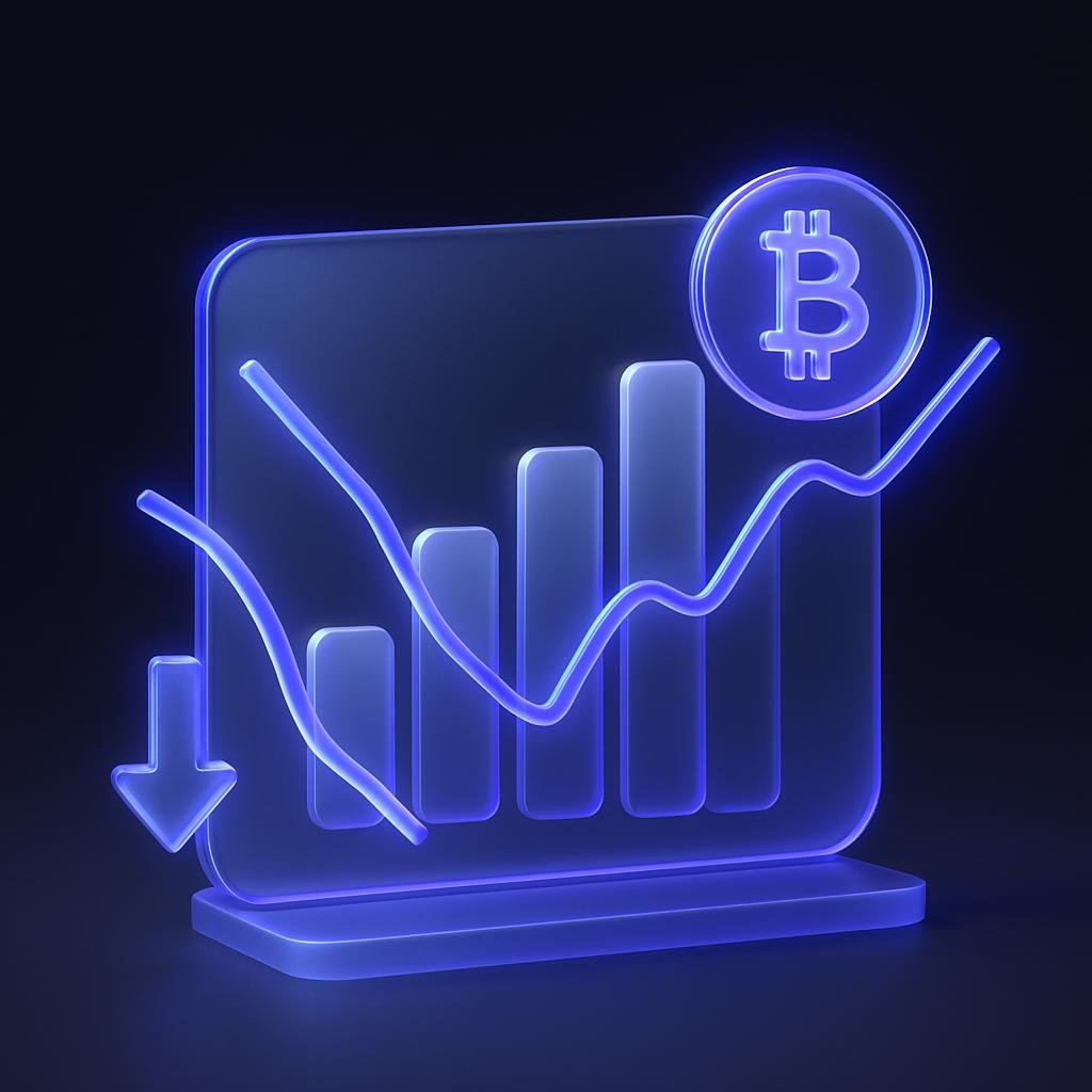 Chart showing interest rate changes vs cryptocurrency price correlation over time