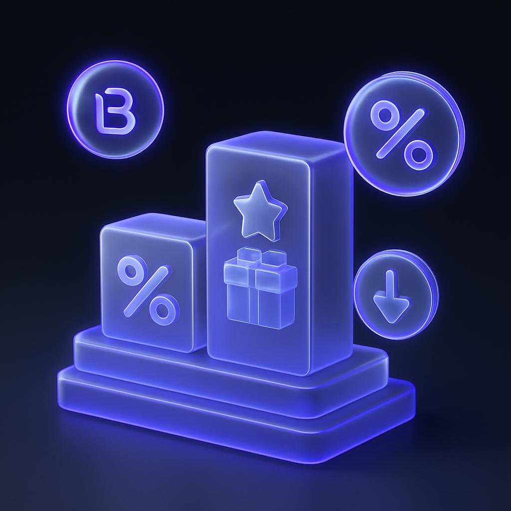 Visual representation of Bitunix's tiered fee structure, showing fee discounts and benefits at each VIP level.