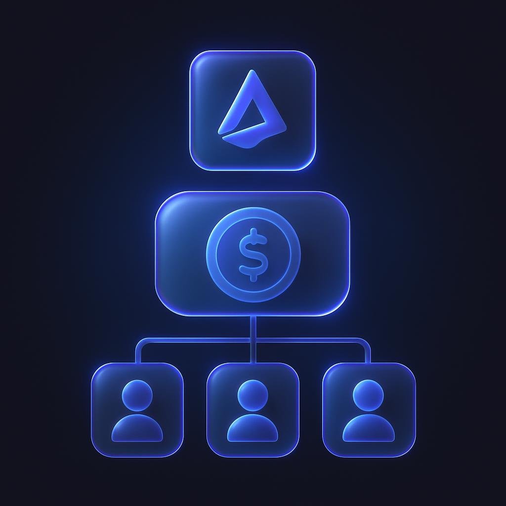 Illustrate the Bitunix commission structure with a flowchart or diagram