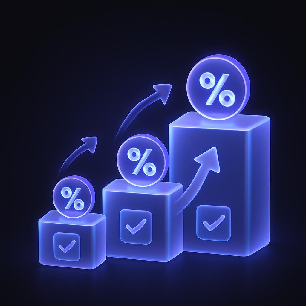 Illustrate the tier system with a diagram showing different commission rates and requirements.