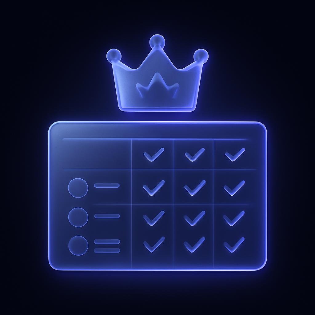 Visual representation of VIP benefits table