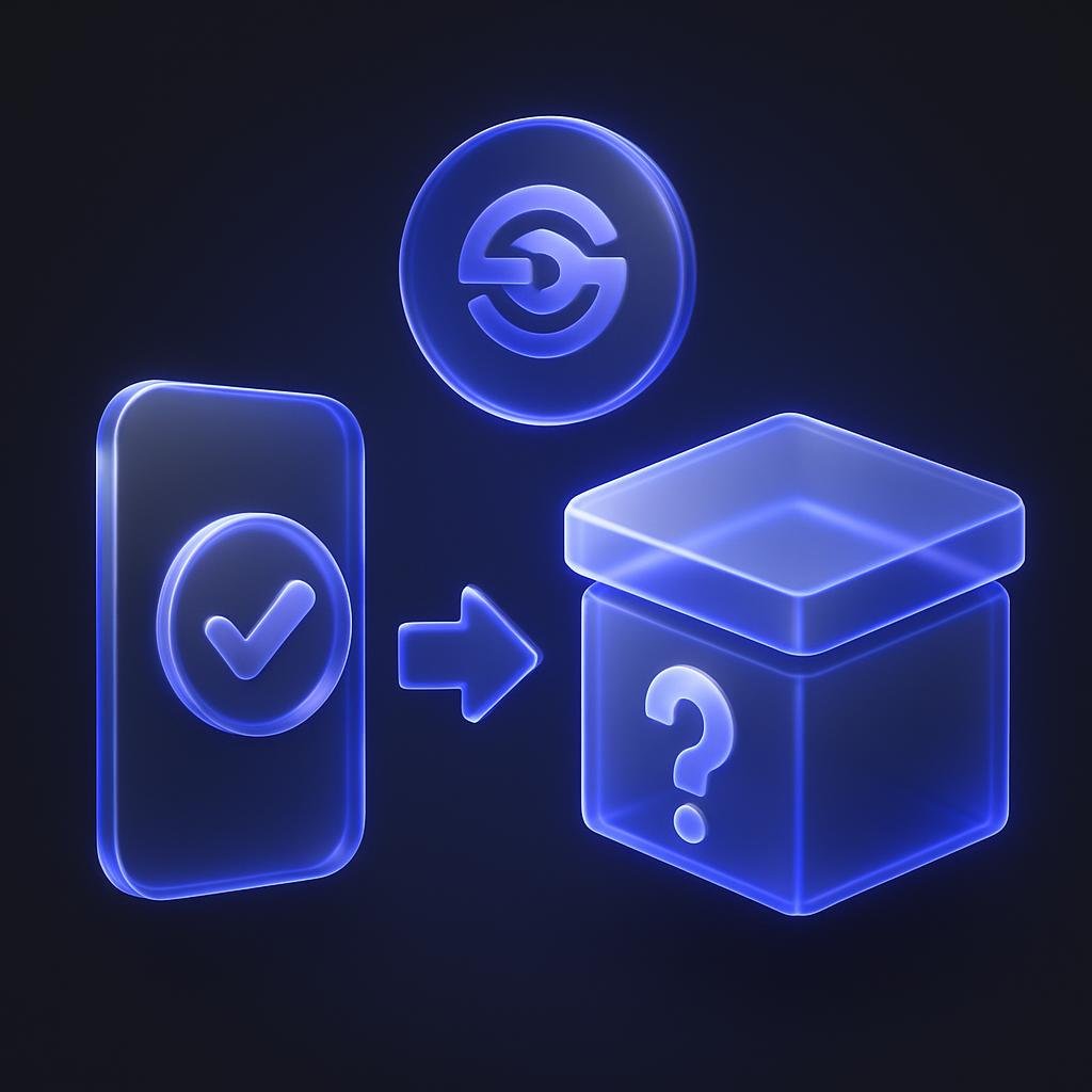 Visual guide of steps to claim the Bitunix mystery box