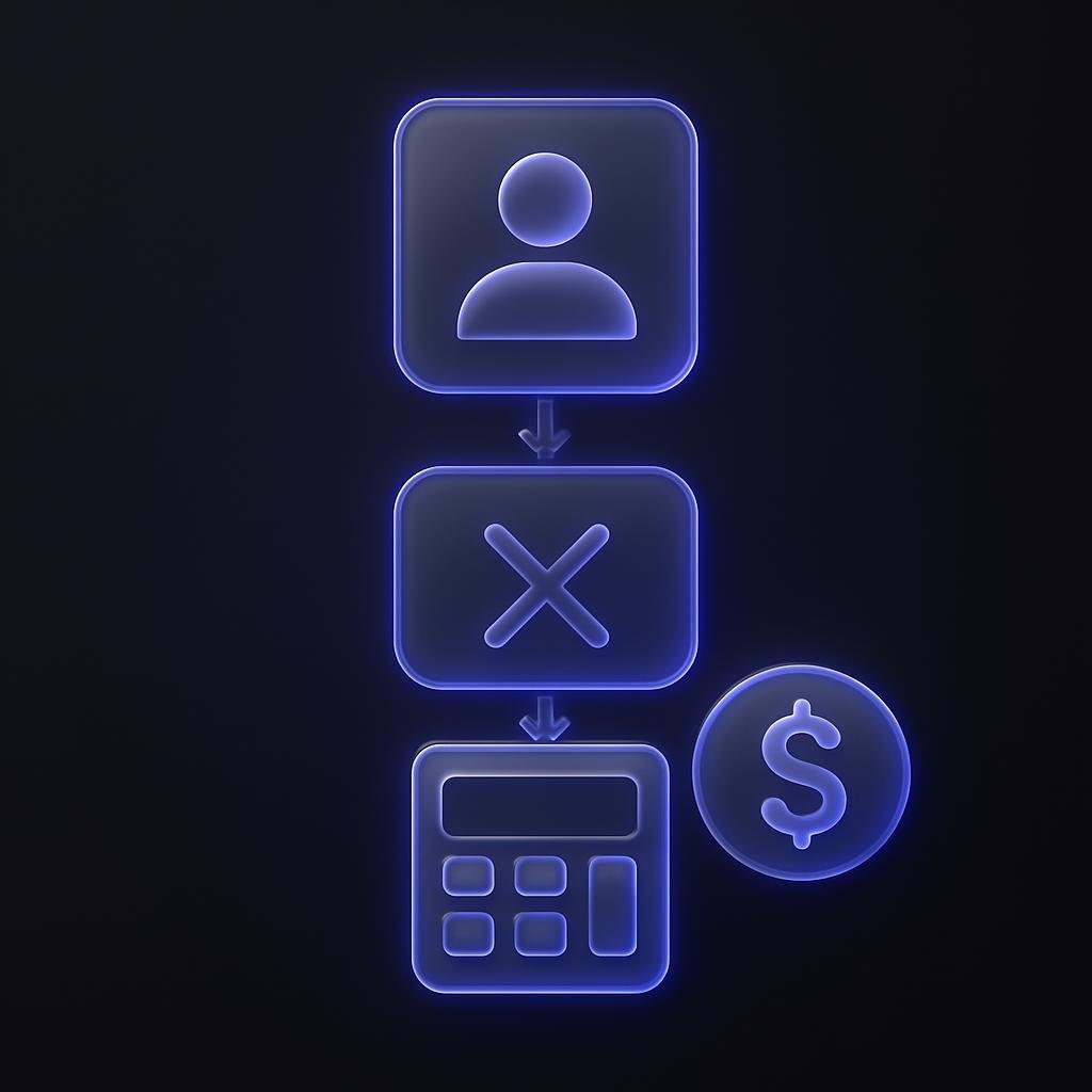 Flowchart illustrating the steps to use the Bitunix fee calculator tool.