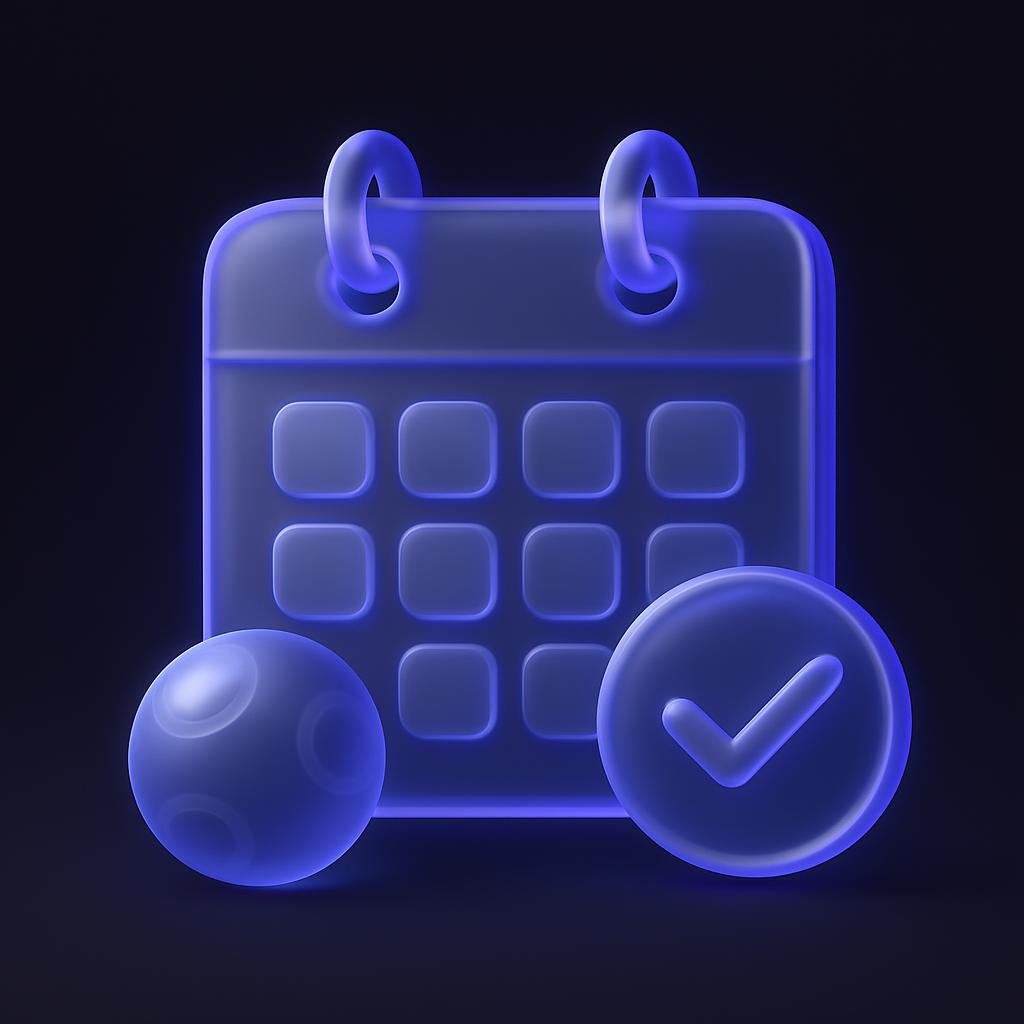 Calendar graphic illustrating the draw schedule dates
