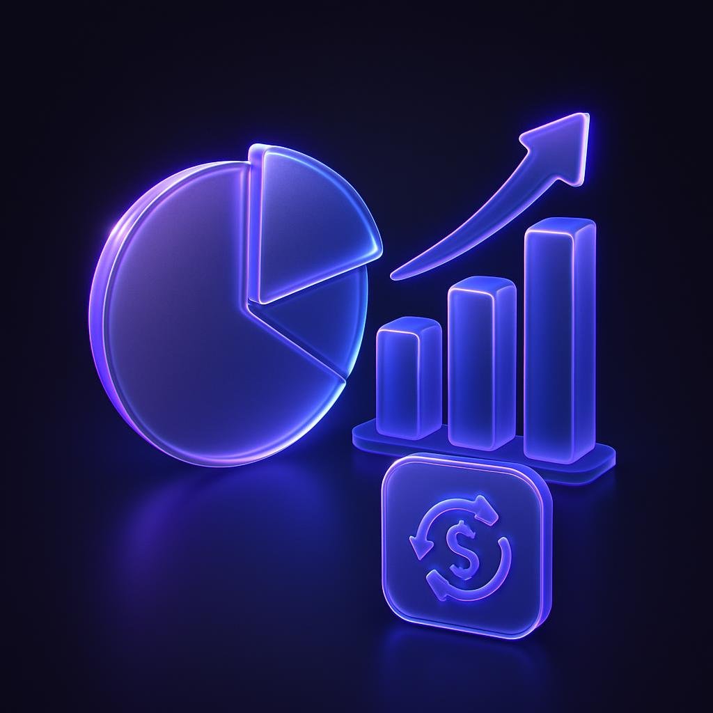 Chart of exchange market share percentages for 2025.