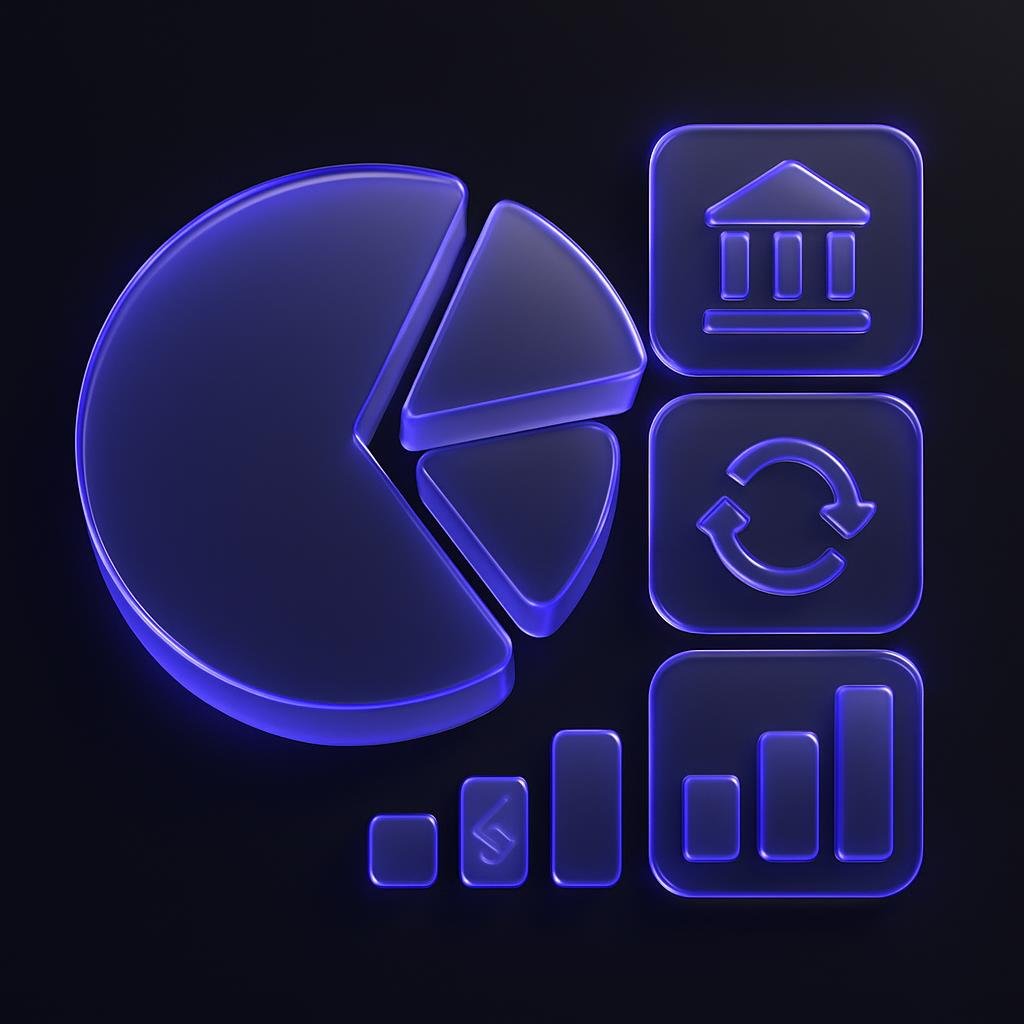 Visualize the market share distribution among major exchanges.