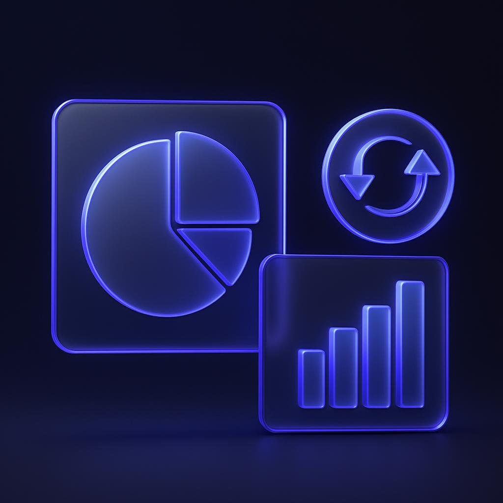 Visual comparison of market shares and trading volumes of exchanges.