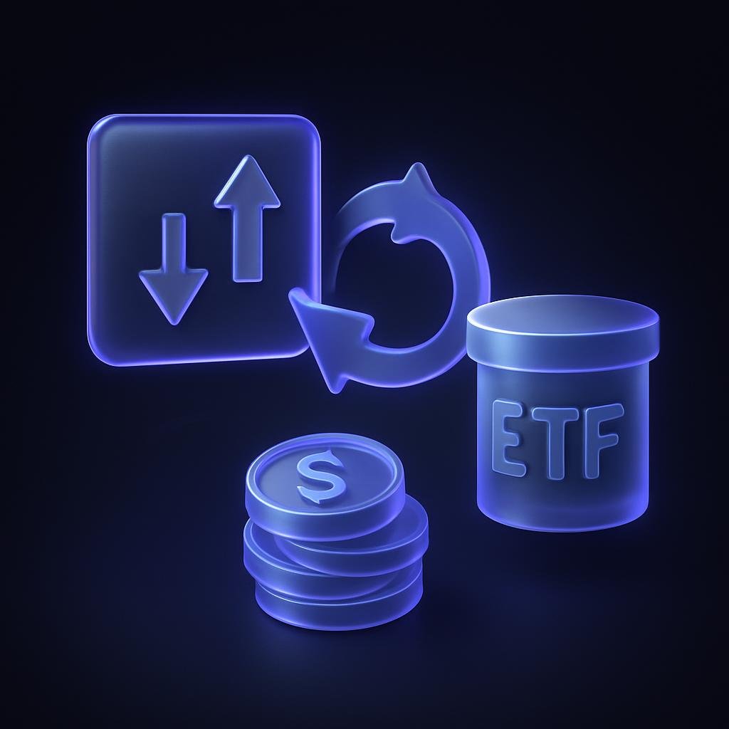 Institutional Crypto Trading Trends 2025: CME ETFs & Beyond Diagram explaining basis trading and ETF hedging strategies.