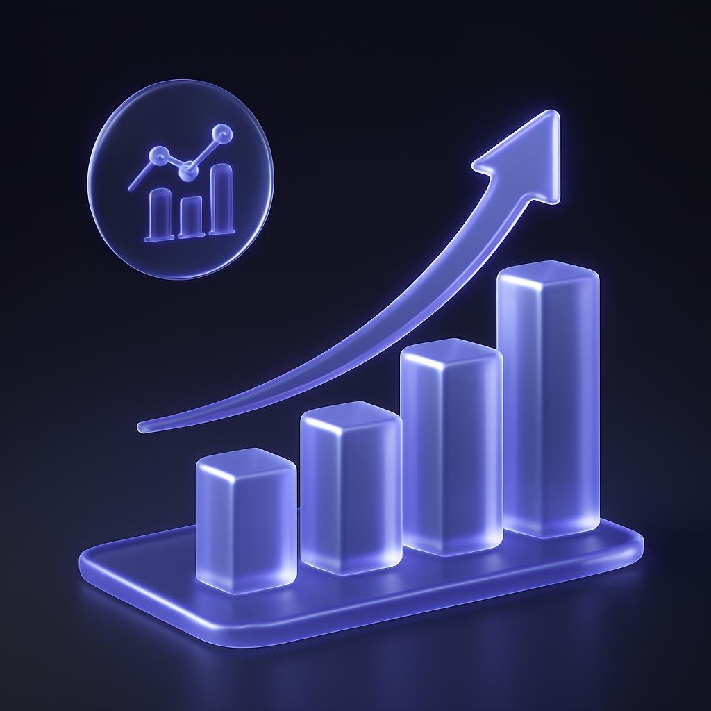 Visual representation of trading volume growth in 2025