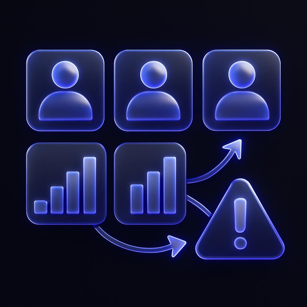 Visual representation of diversification strategy, showing multiple traders and risk distribution.