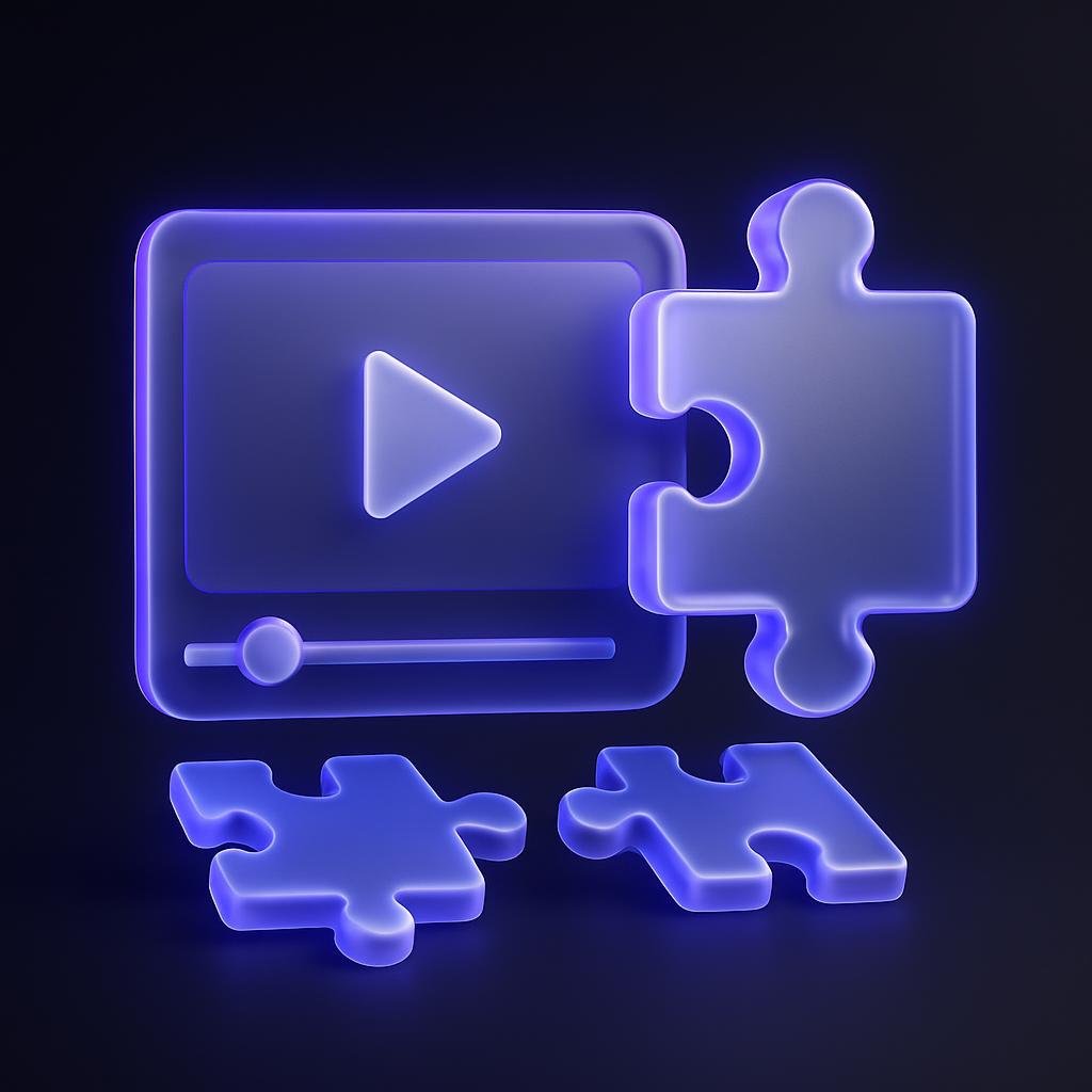 Diagram showing how video tutorials break down complex topics.