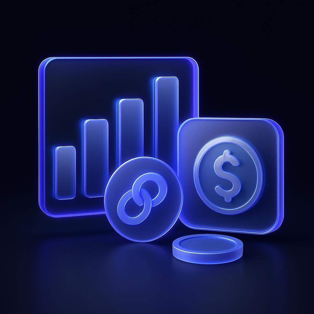 Infographic of trading metrics like volume, open interest, and fees.