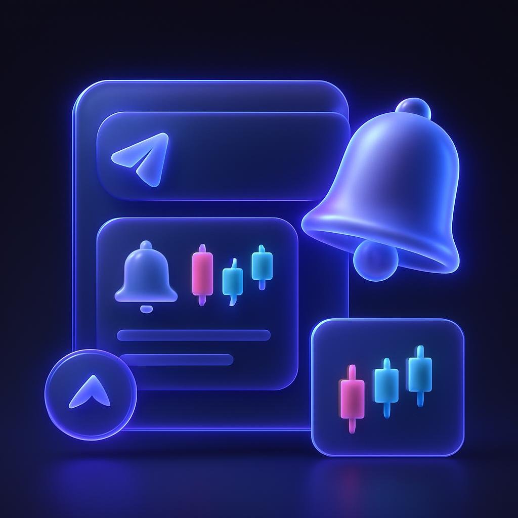 Visual of Telegram interface showing how trading alerts are delivered.