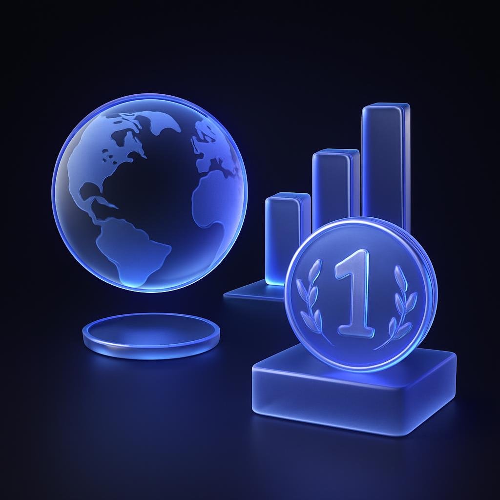 Visual representation of Bitunix's global market position and ranking.