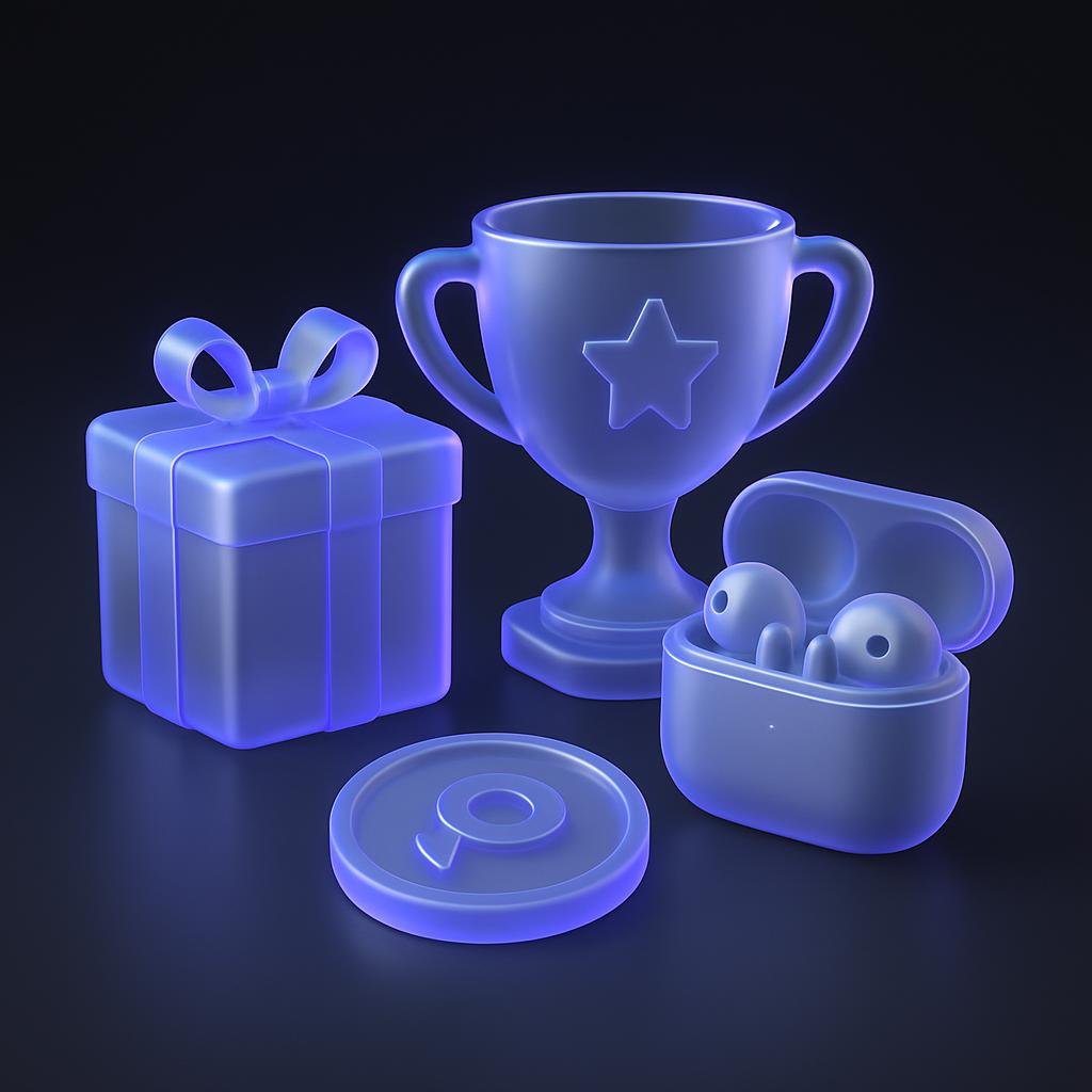 Bitunix Copy Trading: Earn Lucky Draw Tickets Visual representation of the Bitunix 4th Anniversary Campaign prizes.