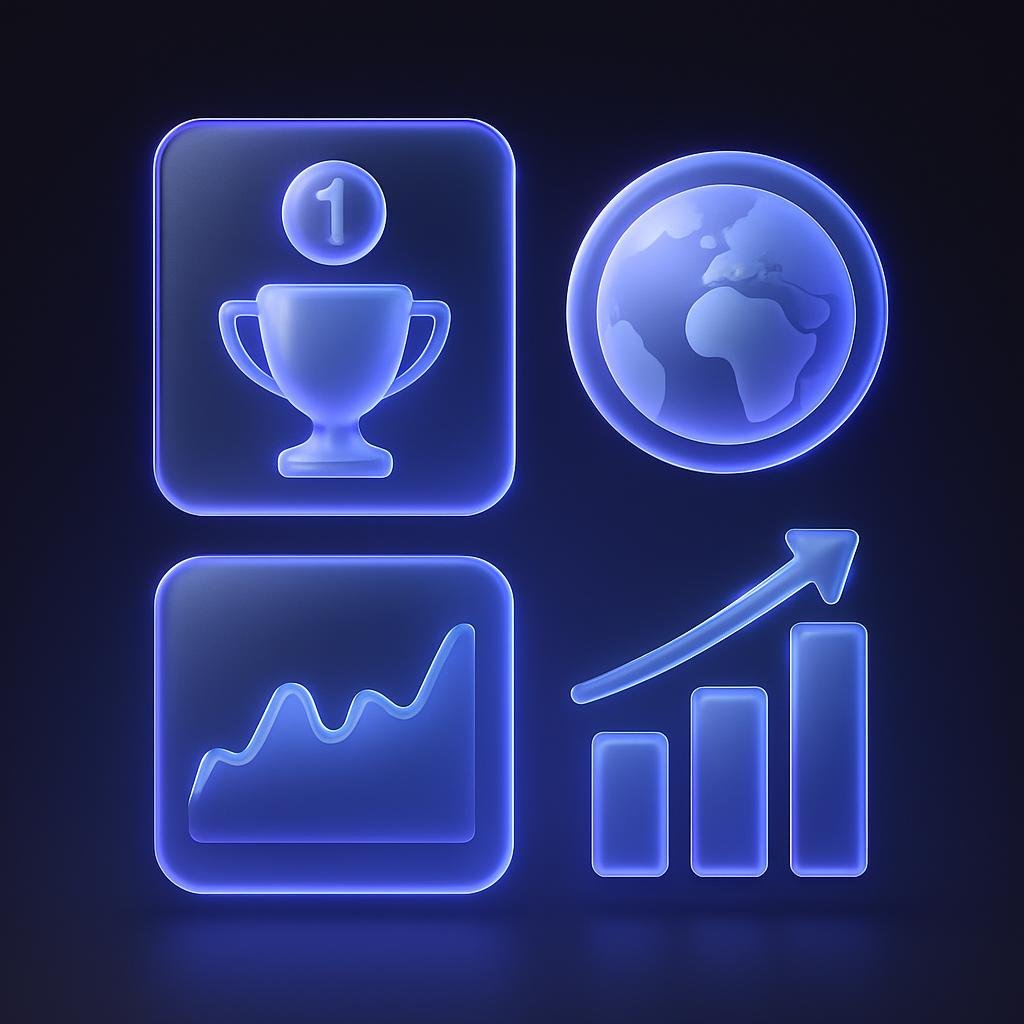 Illustrate the Bitunix platform's global ranking and trading metrics.
