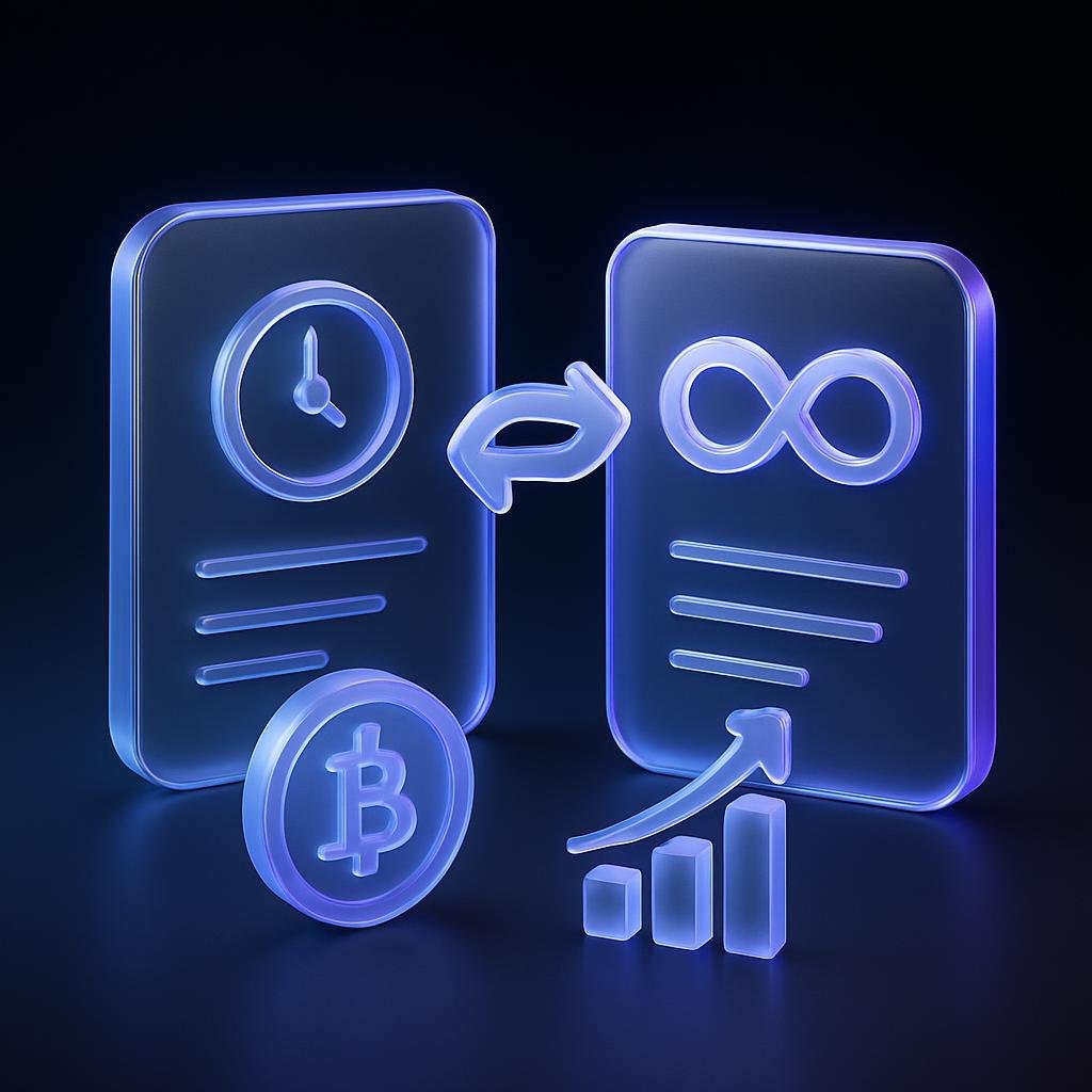 Best Crypto Copy Trading Platform for Beginners Visual representation of Bitunix's perpetual futures feature, showing how it differs from traditional futures contracts.