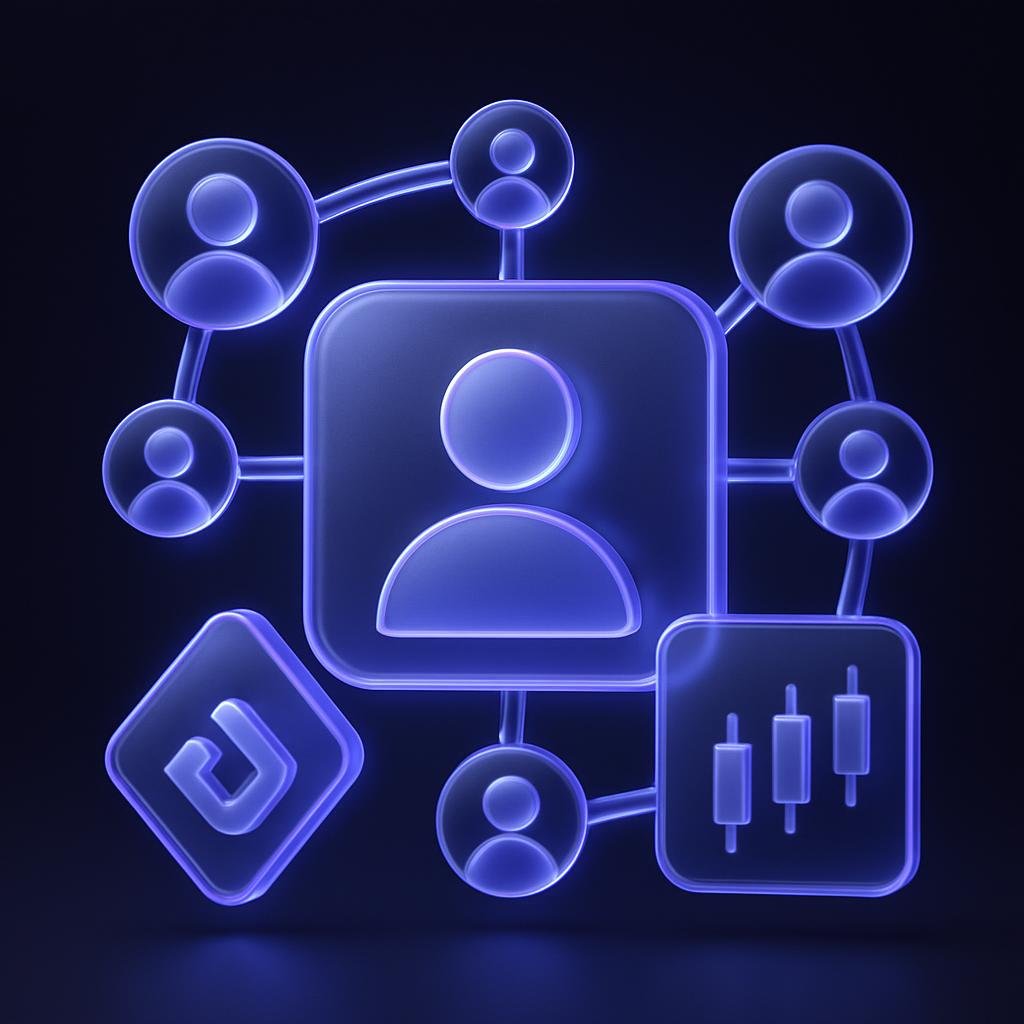 Visual representation of Bitget's extensive copy trading network