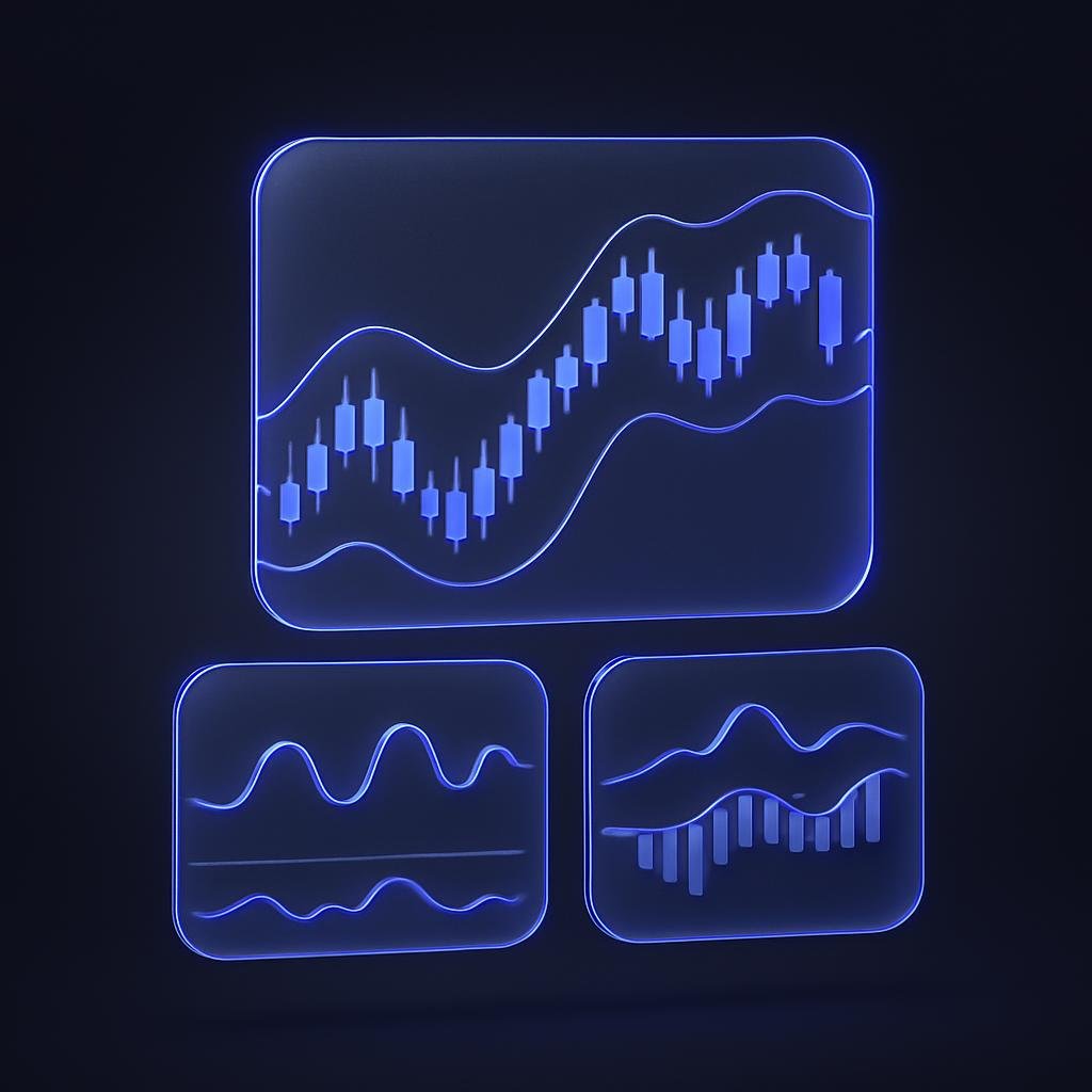 Chart showing the use of Bollinger Bands, RSI, and MACD in technical analysis.