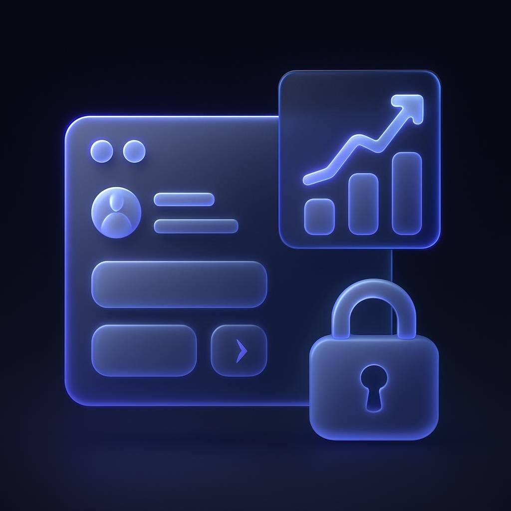 Visual representation of key features like user-friendly interface, analytics, and security.