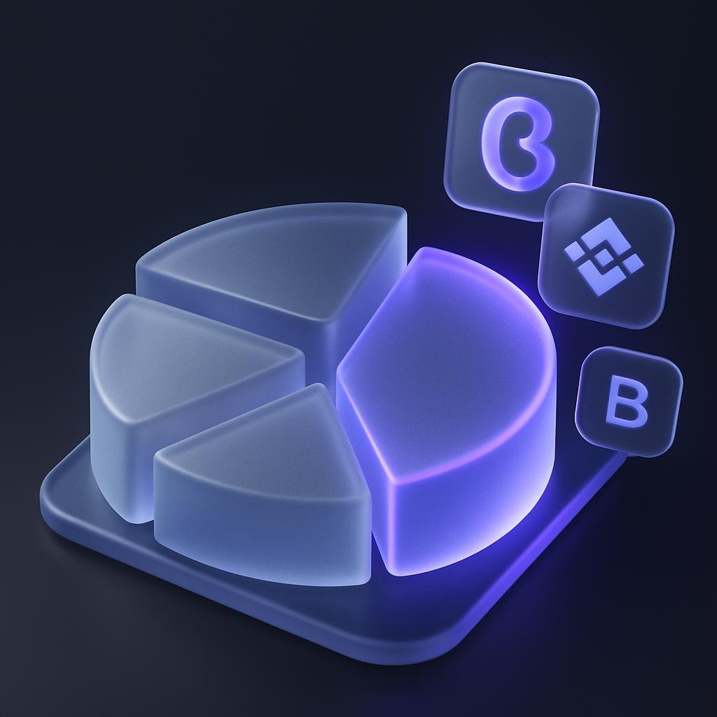 Show a market share graph of crypto derivatives platforms including Bitunix.