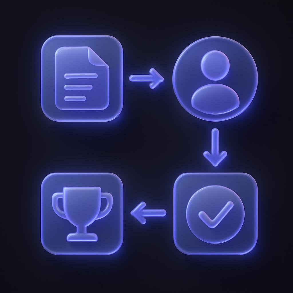 Flowchart illustrating the step-by-step guide to participating in the contest.