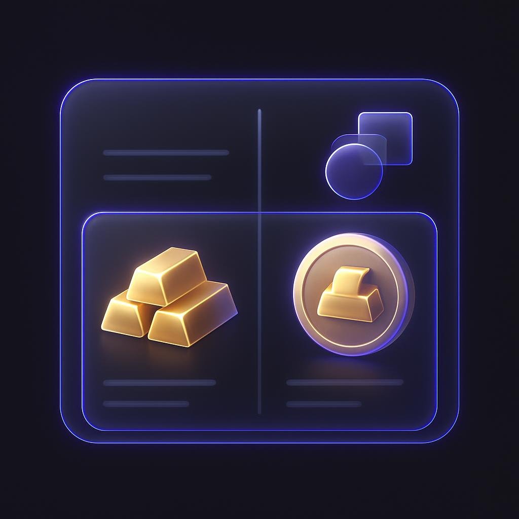 Chart comparing traditional gold trading and tokenized gold trading benefits.