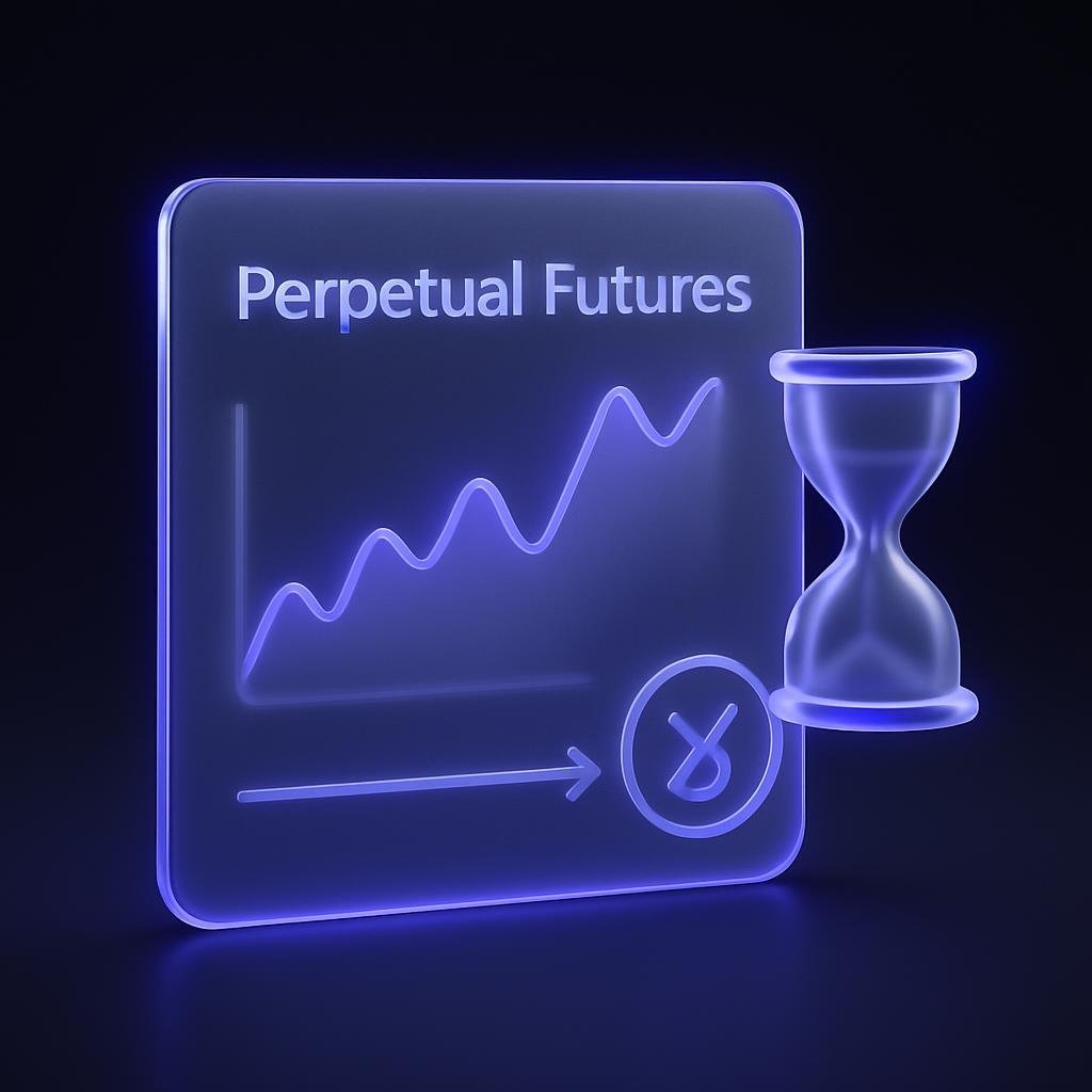 Diagram illustrating how perpetual futures work, highlighting the absence of an expiration date.