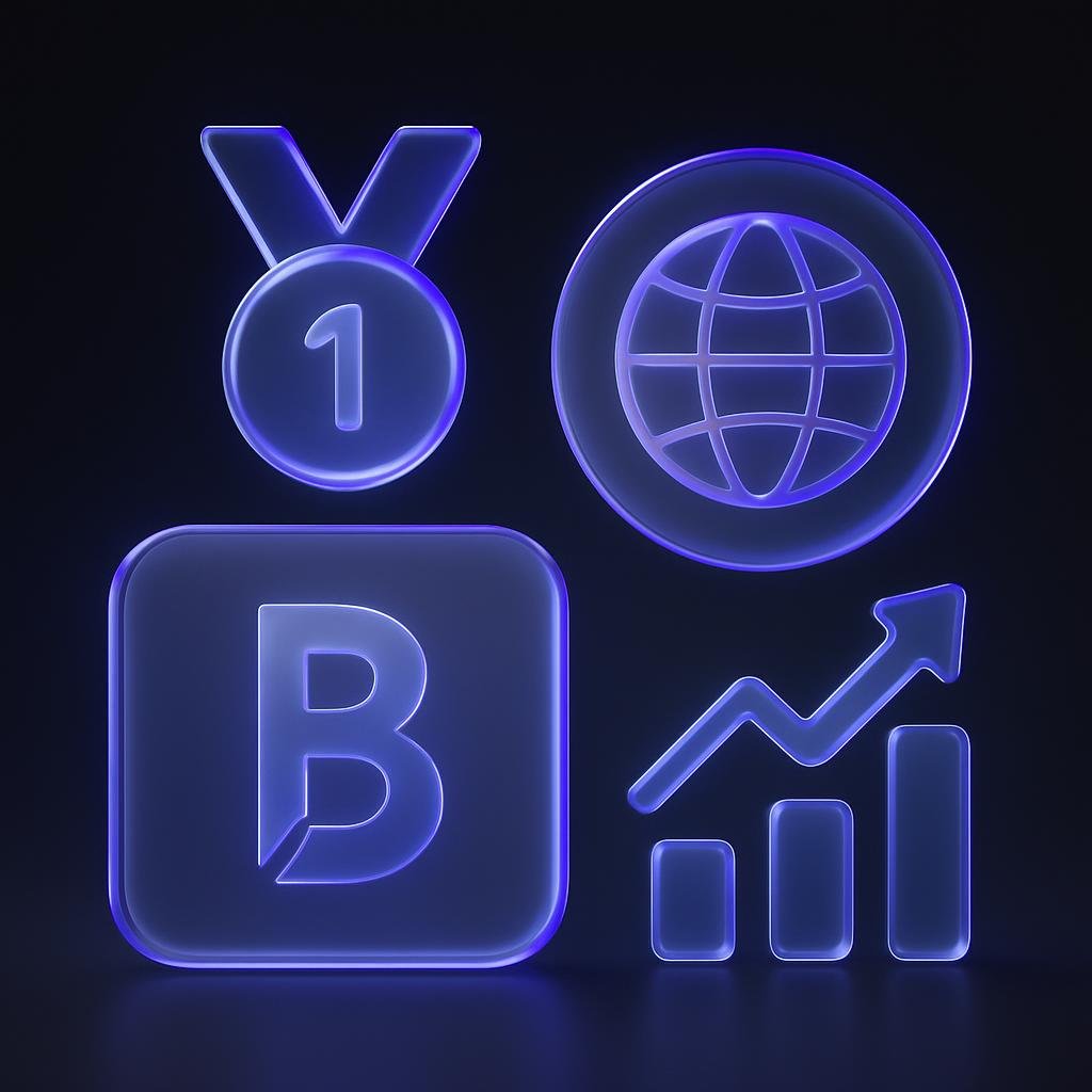 Illustrate Bitunix's global ranking and trading volume statistics.