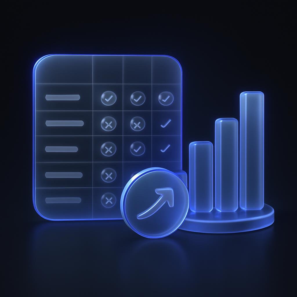 Comparison table of Bitunix's features with a visual graph or chart for better understanding.