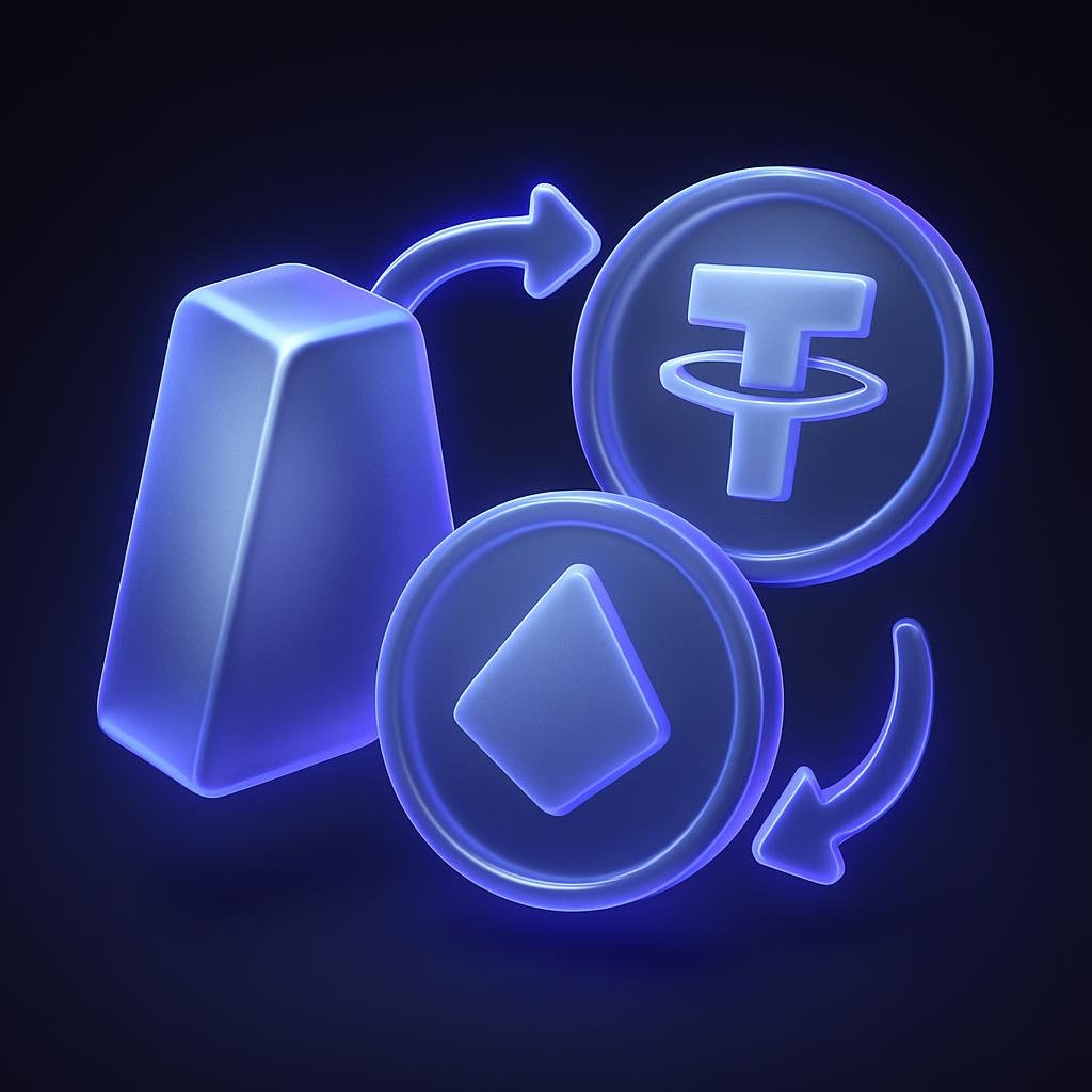 Visual representation of XAG/USDT trading concept, showing silver and USDT symbols.