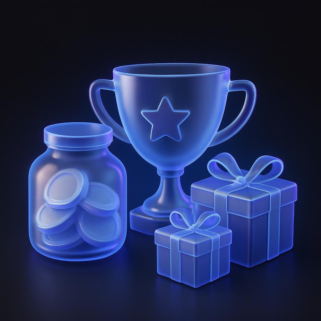 Visual representation of the prize pool and campaign prizes to maintain engagement.