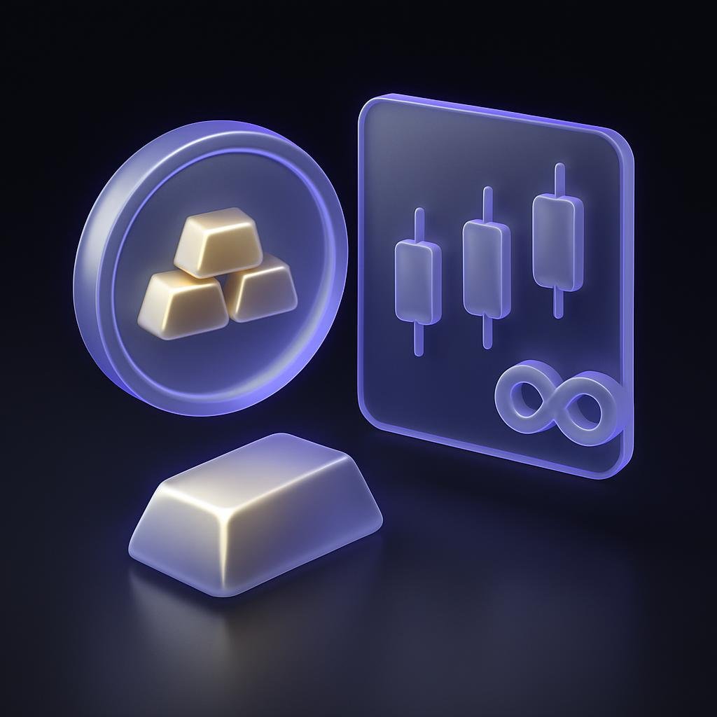 Illustrate the concept of tokenized gold futures and perpetual contracts.