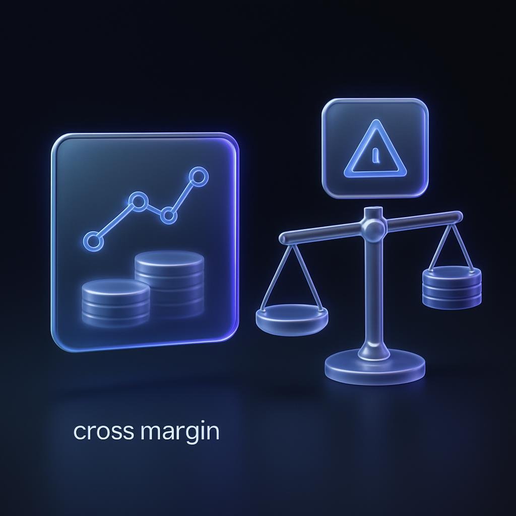 Diagram comparing cross margin vs isolated margin modes in leverage trading.
