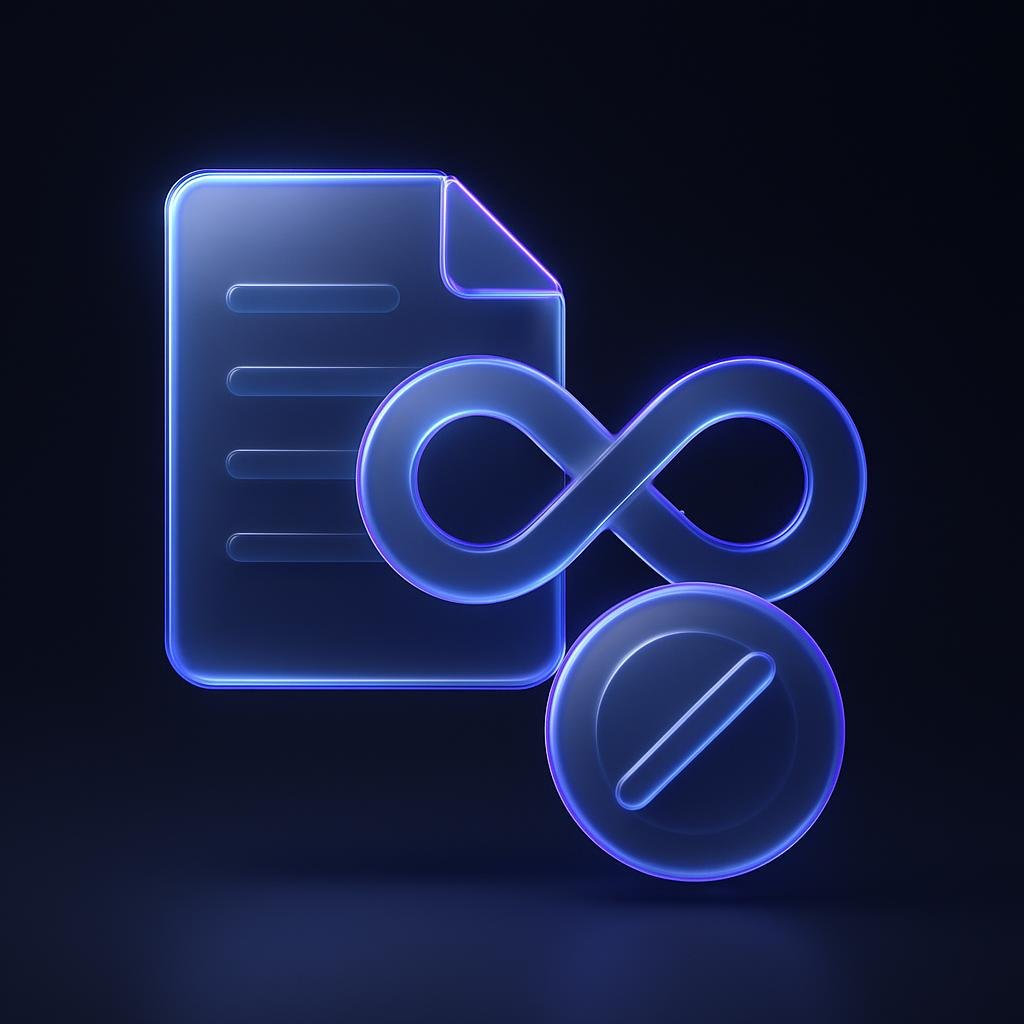 Illustrate the concept of perpetual contracts with an infographic showing no expiration date.