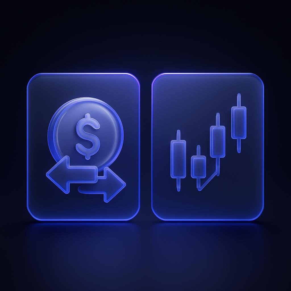 Visual comparison of spot vs futures trading to clarify differences.