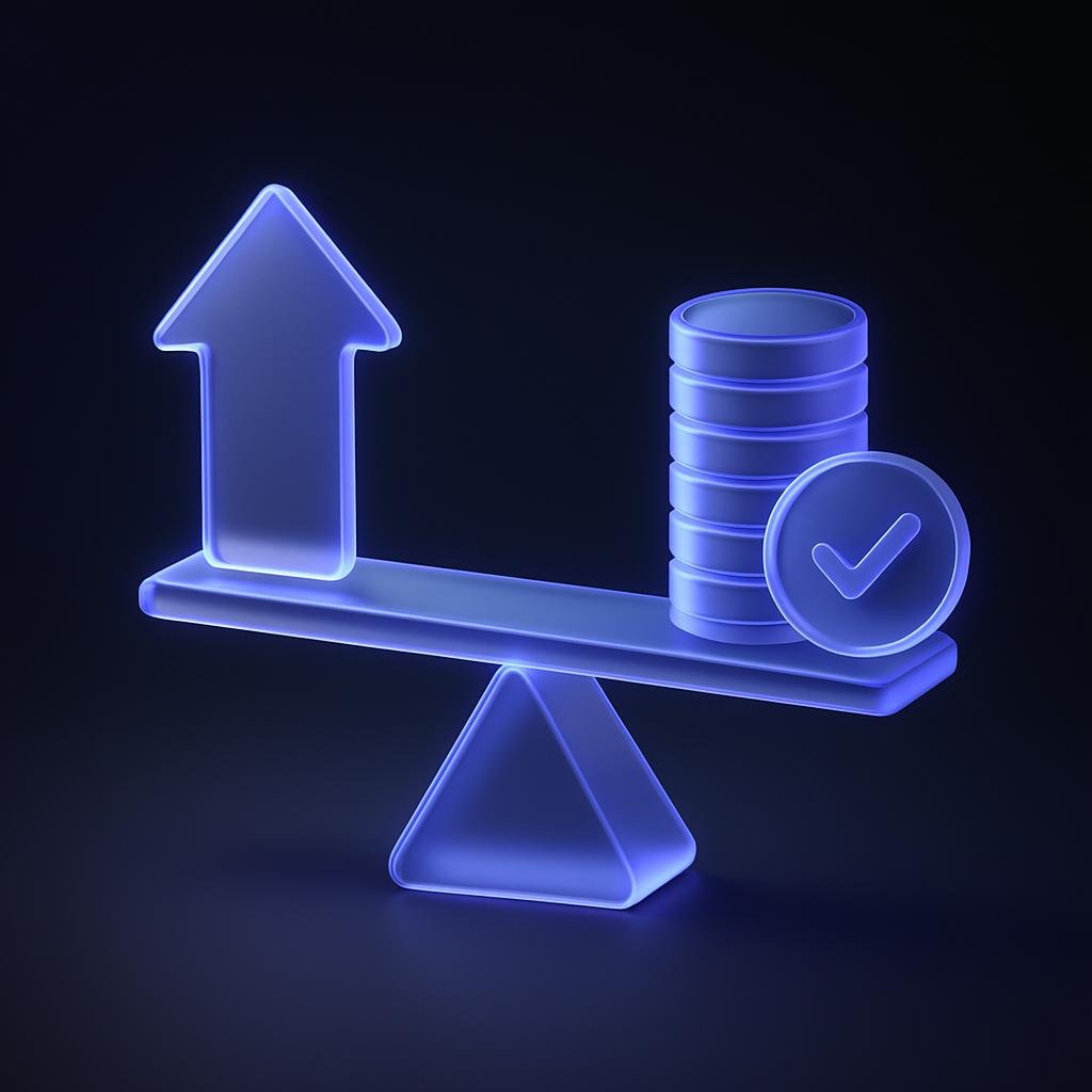 Visual representation of high leverage and low maintenance margin benefits.