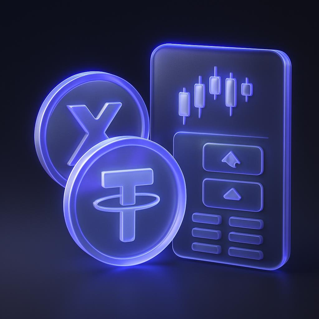 Visual comparison of XAUT/USDT trading pair and order types.