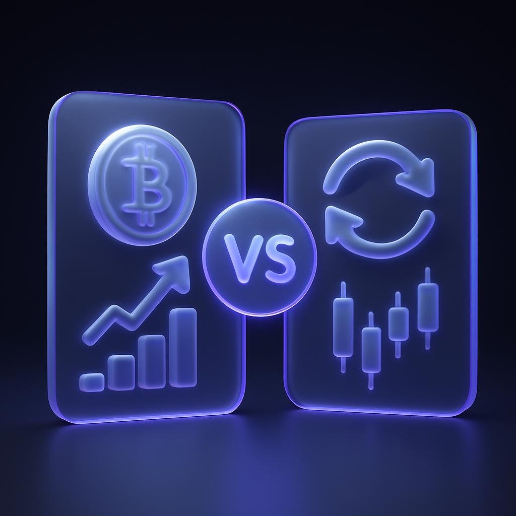 Visual comparison of spot trading and perpetual futures.