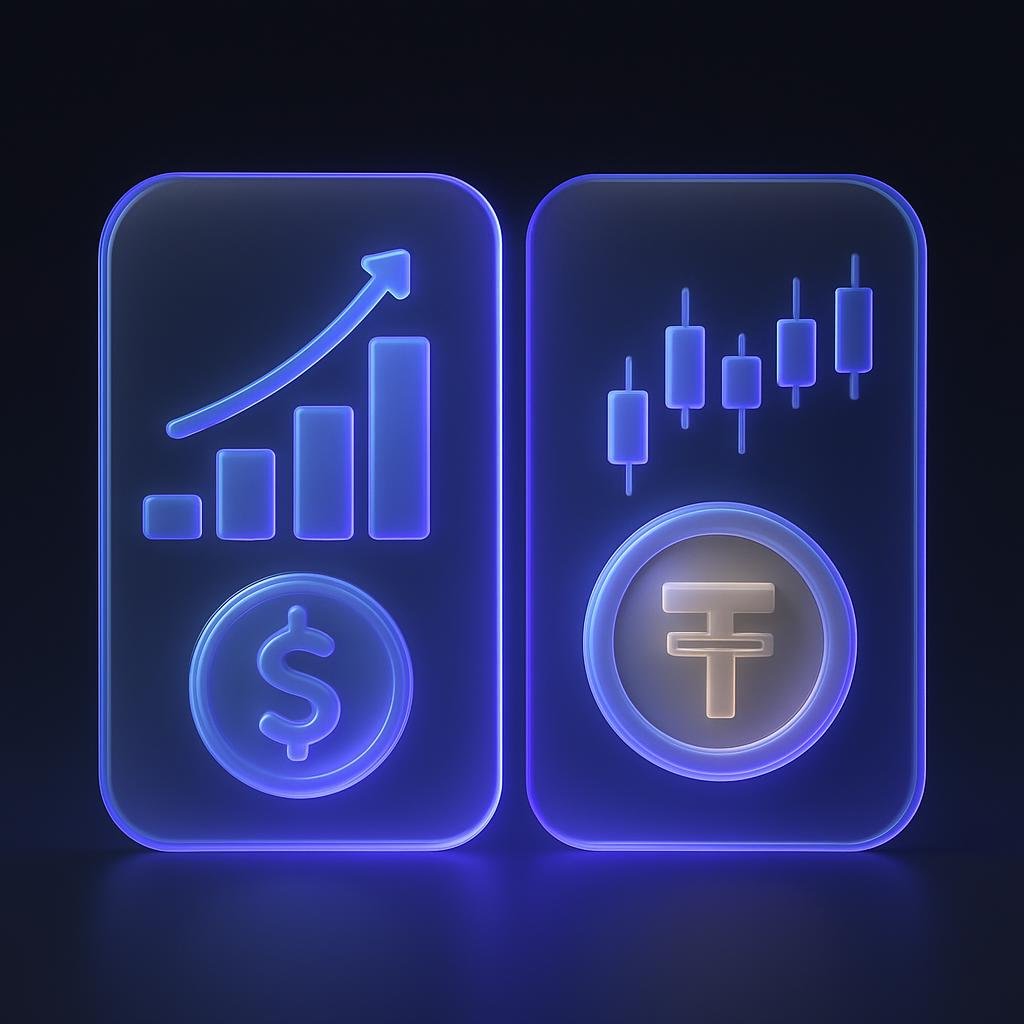 Visual comparison of Spot Trading vs. XAUT Perpetual Futures using a simple infographic.