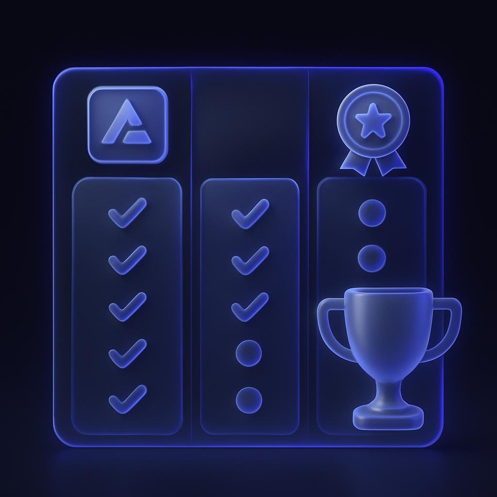 Comparison chart of Bitunix and competitors like OKX and Bybit, highlighting key features and award recognitions.