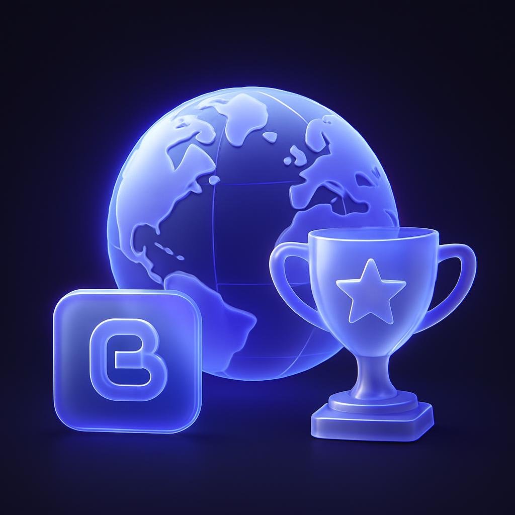 Illustration of Bitunix's global reach and award