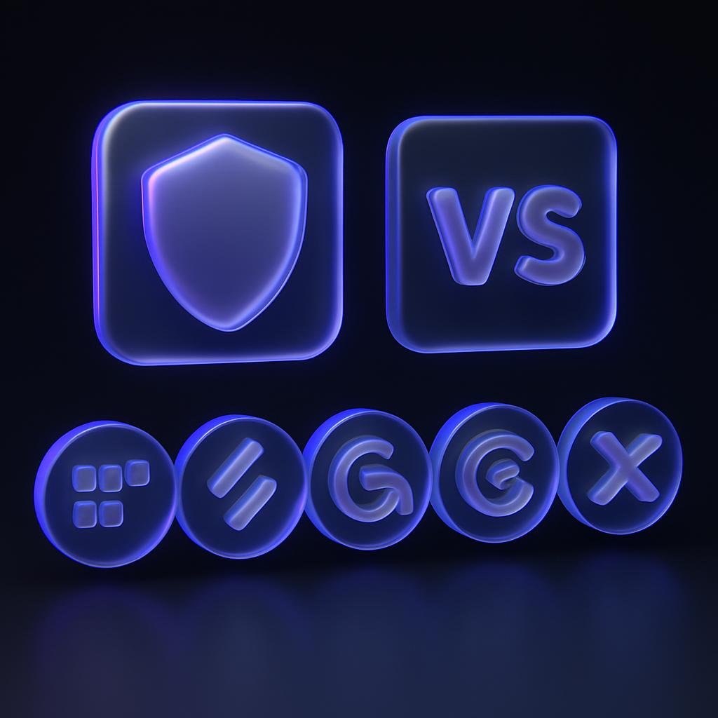 Visual comparison of Bitunix with competitors like OKX, Bybit, Bitget, CoinEx, and BingX.