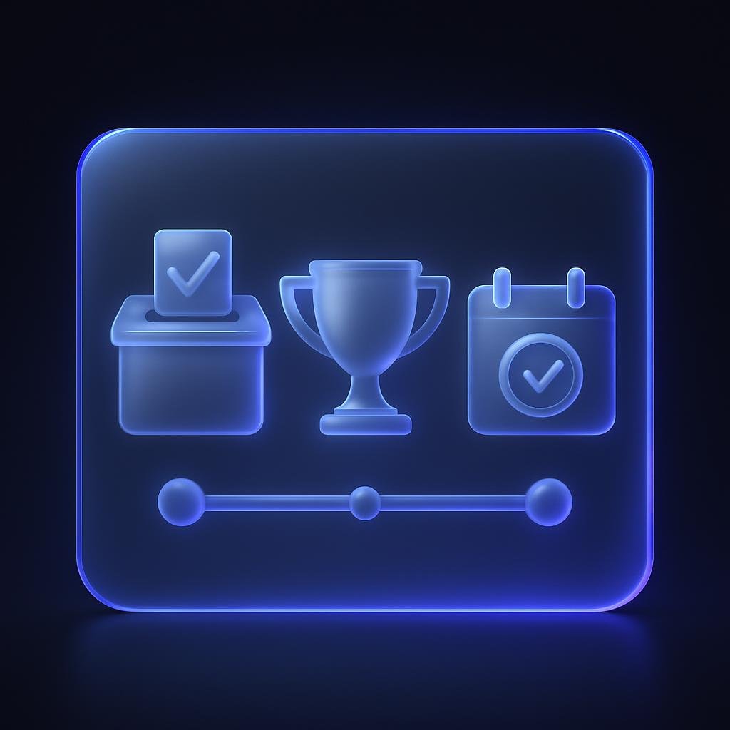 Provide a visual timeline of the voting period for the awards.