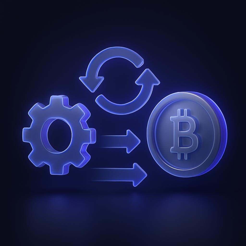 Diagram of crypto auto-invest system showing automation flow