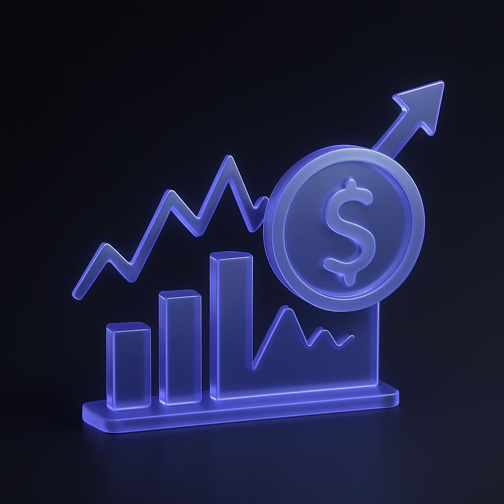 Visual representation of volatility impact on investment using a bar chart.