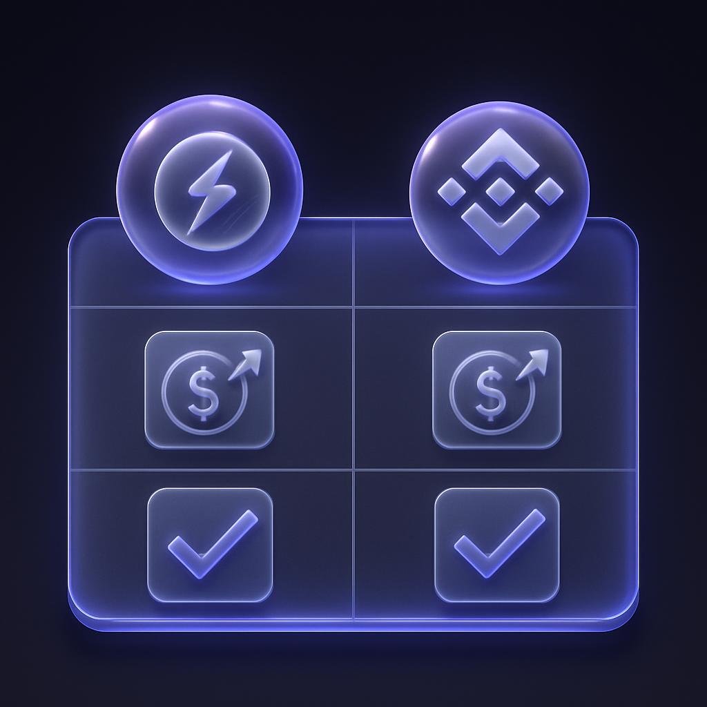Comparison chart of Bitunix and Binance auto-invest options.