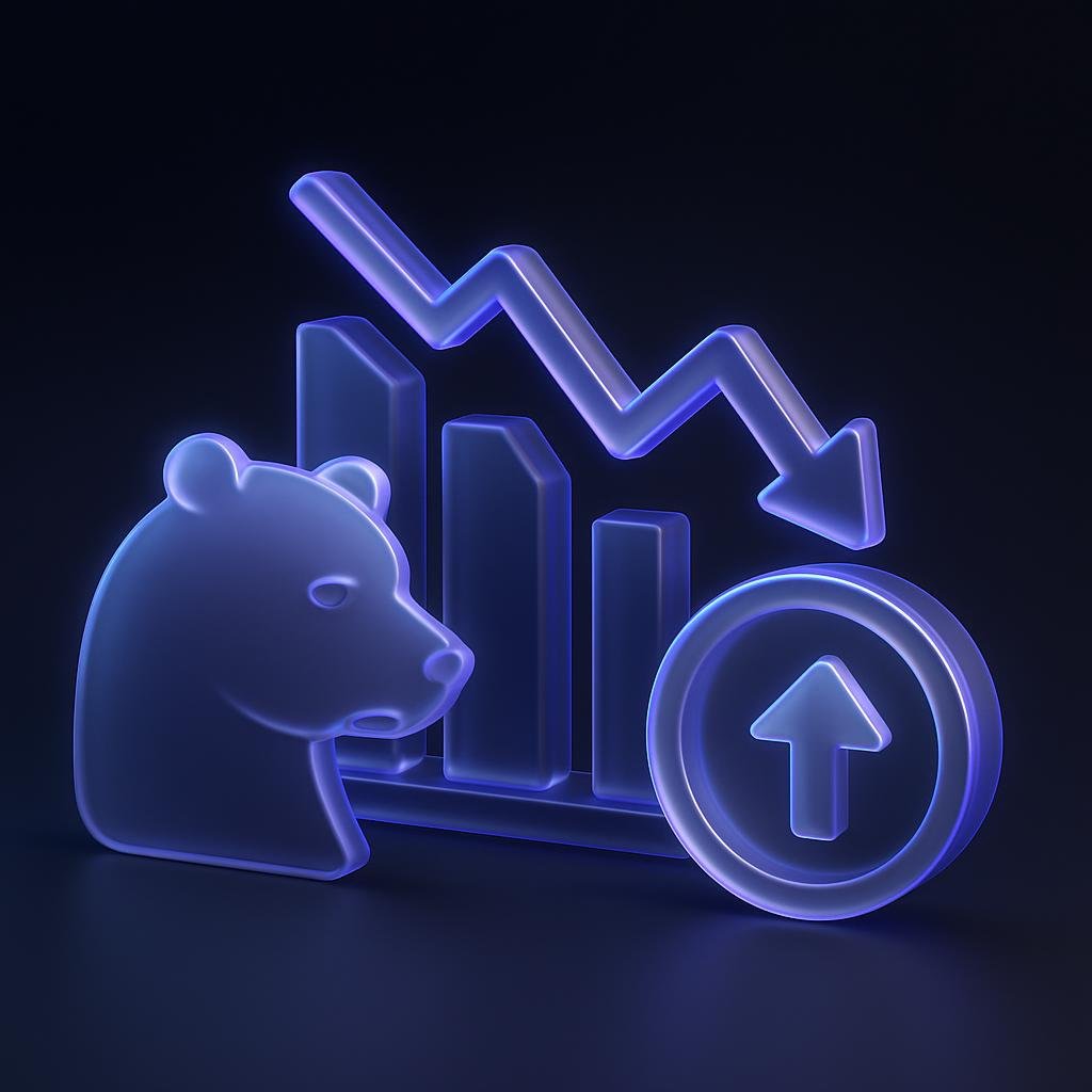 Visual representation of market trends during a bear market to enhance understanding of DCA context.